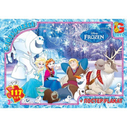 Детский пазл "Frouzen" G-Toys FR017 плакат 117 элементов