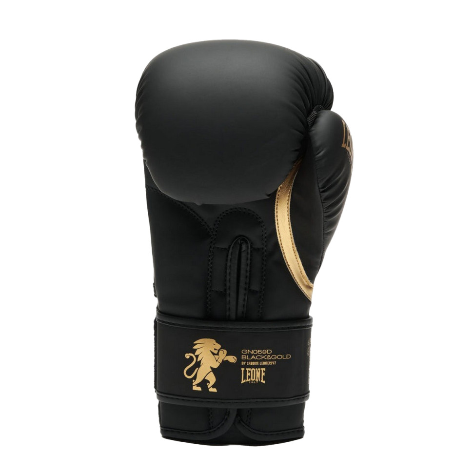 Боксерские перчатки GN059D Leone GN059D_Bl/Gold_10oz 10 унций (капа в комплекте)