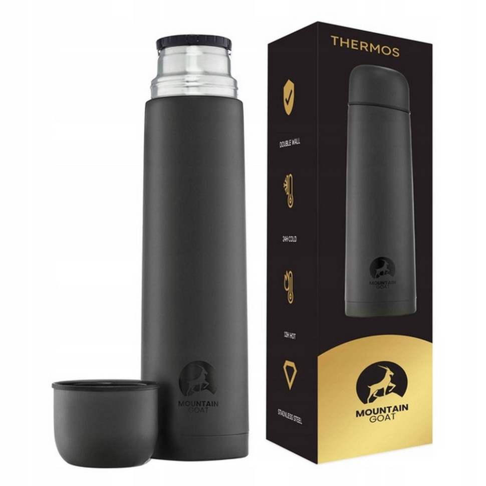 Термос туристичний Mountain Goat P-5907739315762 Black 1 л