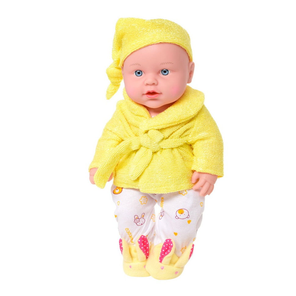 Детский игровой пупс в пижаме Limo Toy 252-A(Yellow) 36 см, звук, желтый