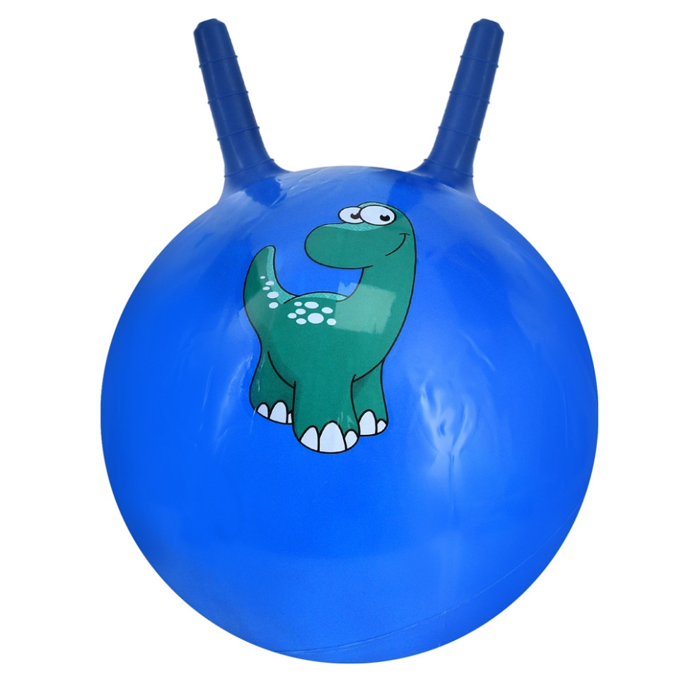 Дитячий м'яч для фітнесу Динозаврик Bambi MS 4372(Blue) з ріжками, 45 см, 350 г