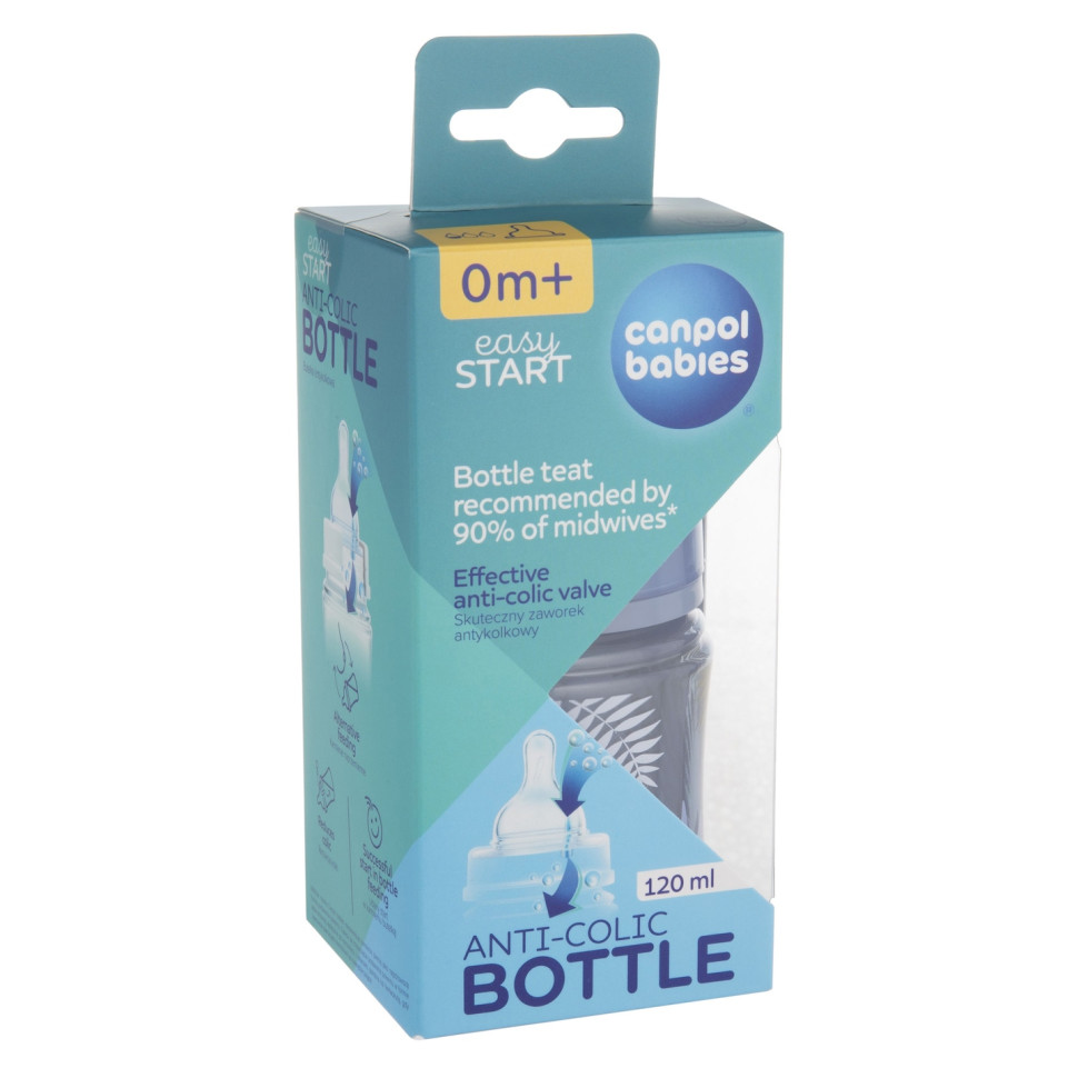Бутылочка антиколиковая с широким отверстием Easystart Gold Canpol babies 35/239_blu 120 мл
