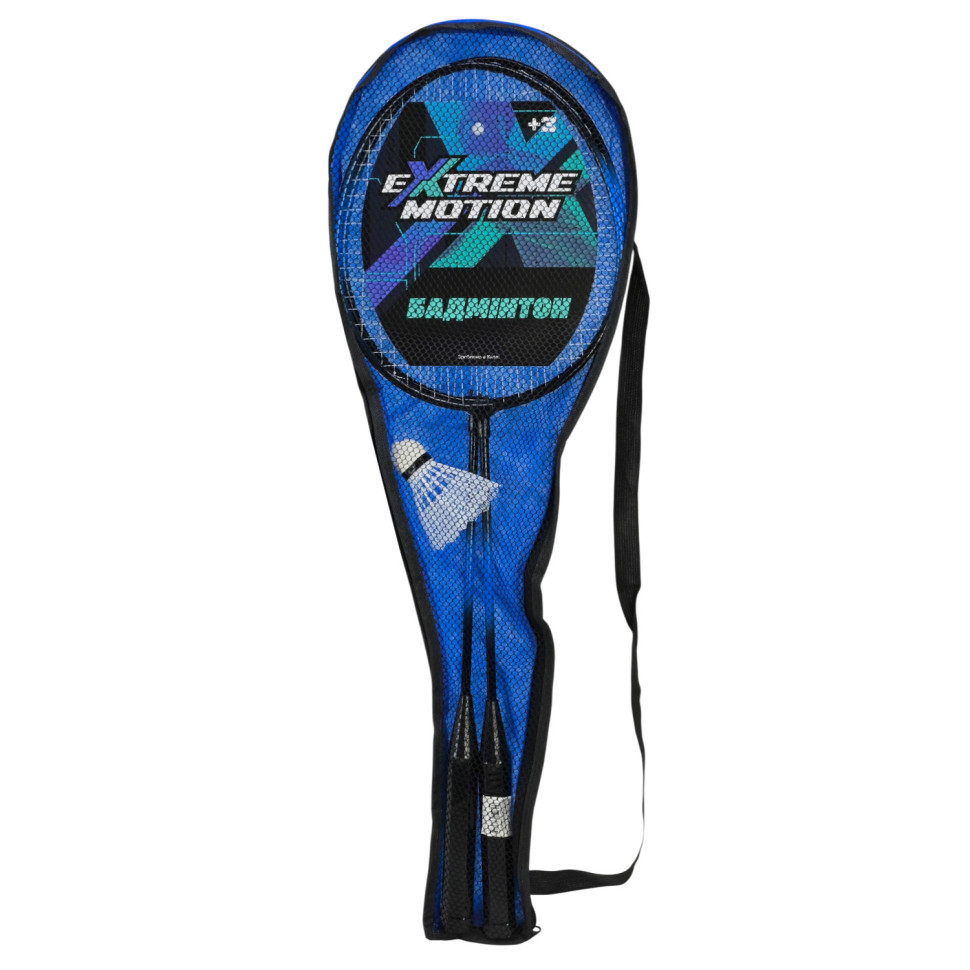 Игровой набор Бадминтон Extreme Motion BD2611(Blue) 60 см в сумке с воланом