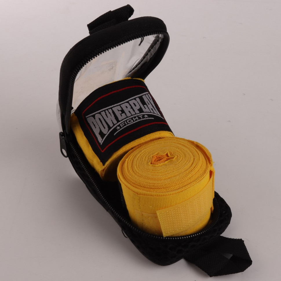 Бинти для боксу 3046 Nylon PowerPlay PP_3046_4.5m_Yellow, розмір 4,5 метрів