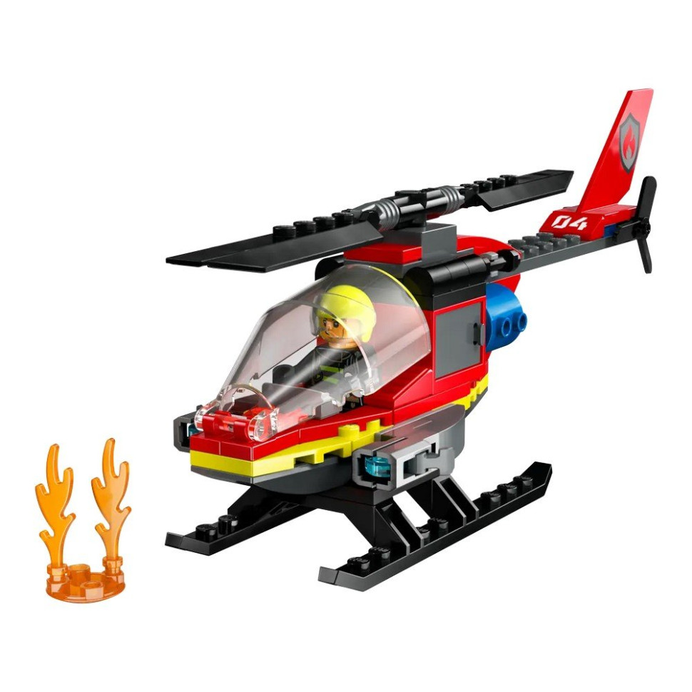 Конструктор Пожежний рятувальний вертоліт LEGO 60411, 85 деталей