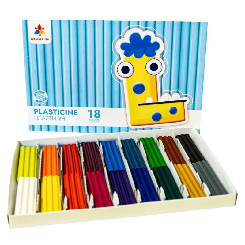 Дитячий набір пластиліну GAMMA`UA 200318, 18 кольорів