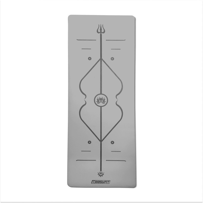 Коврик для йоги профессиональный Pro EasyFit EF-1925-GY, каучук 5 мм, серый