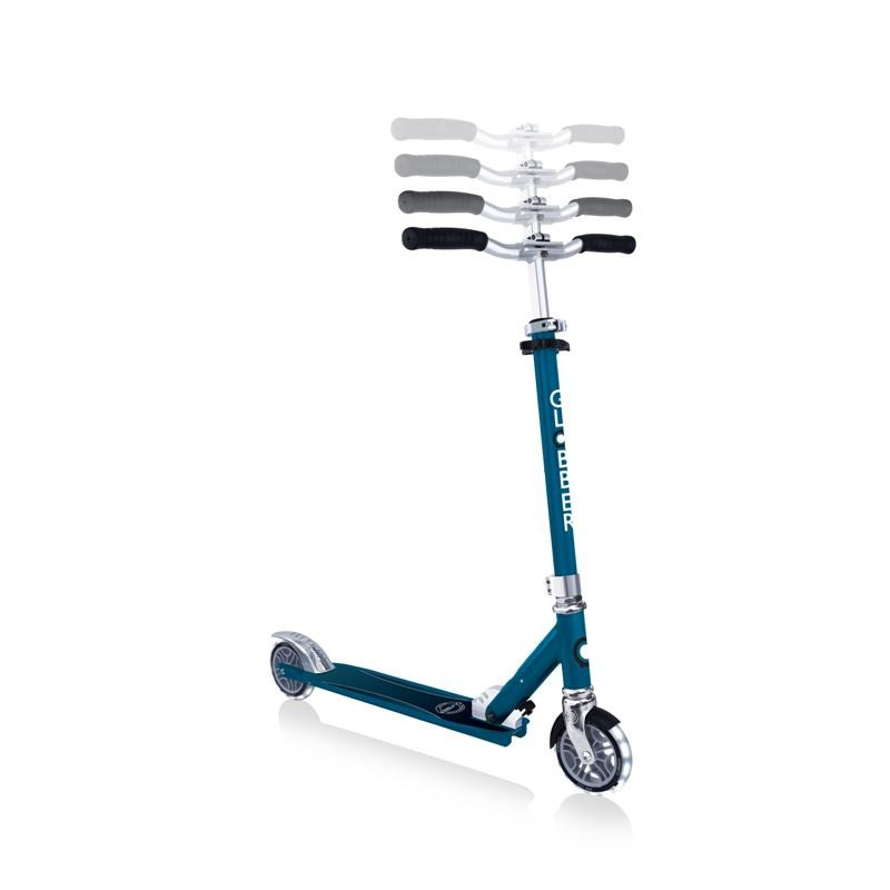Самокат двоколісний FLOW ELEMENT LIGHTS GLOBBER 721-300 синій, колеса з підсвіткою, до 100 кг