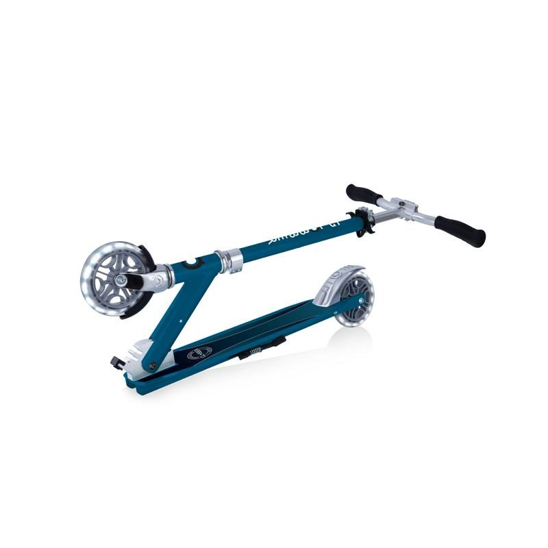 Самокат двоколісний FLOW ELEMENT LIGHTS GLOBBER 721-300 синій, колеса з підсвіткою, до 100 кг