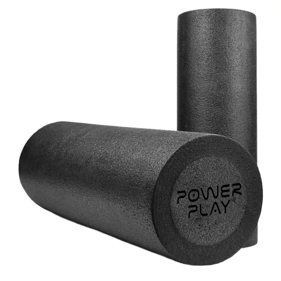 Массажный ролик 4021 Fitness Roller PowerPlay PP_4021_Black_90*15 Черный 90 x 15 см