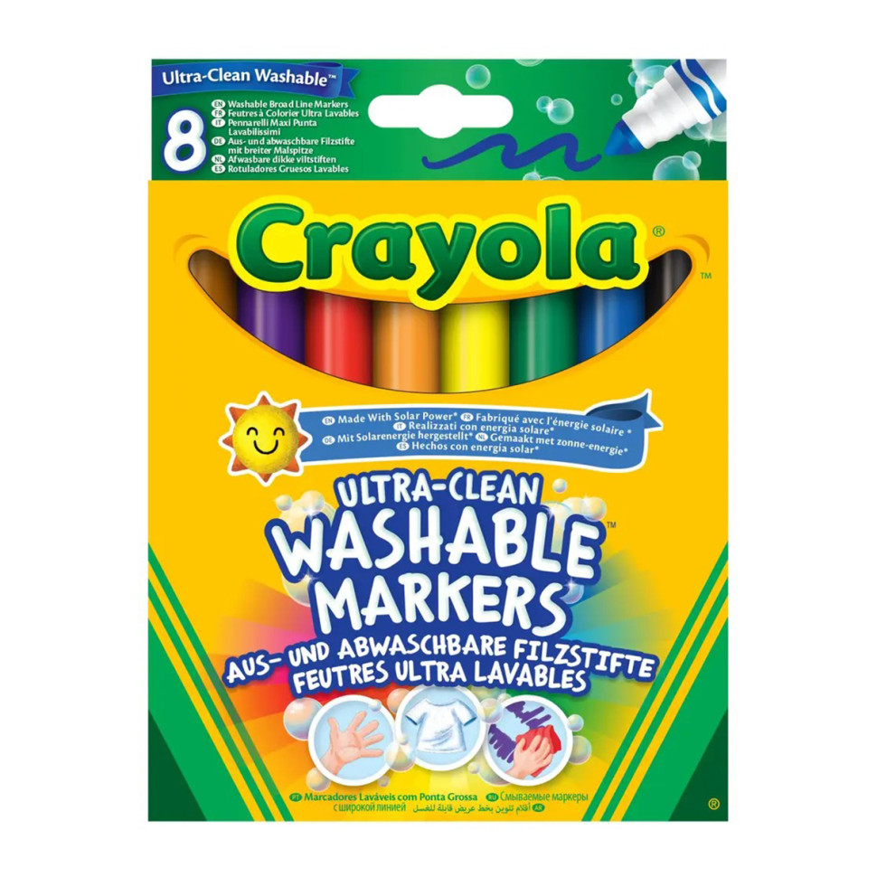 Набор фломастеров широкая линия Crayola 58-8328G ultra-clean washable,8 шт 