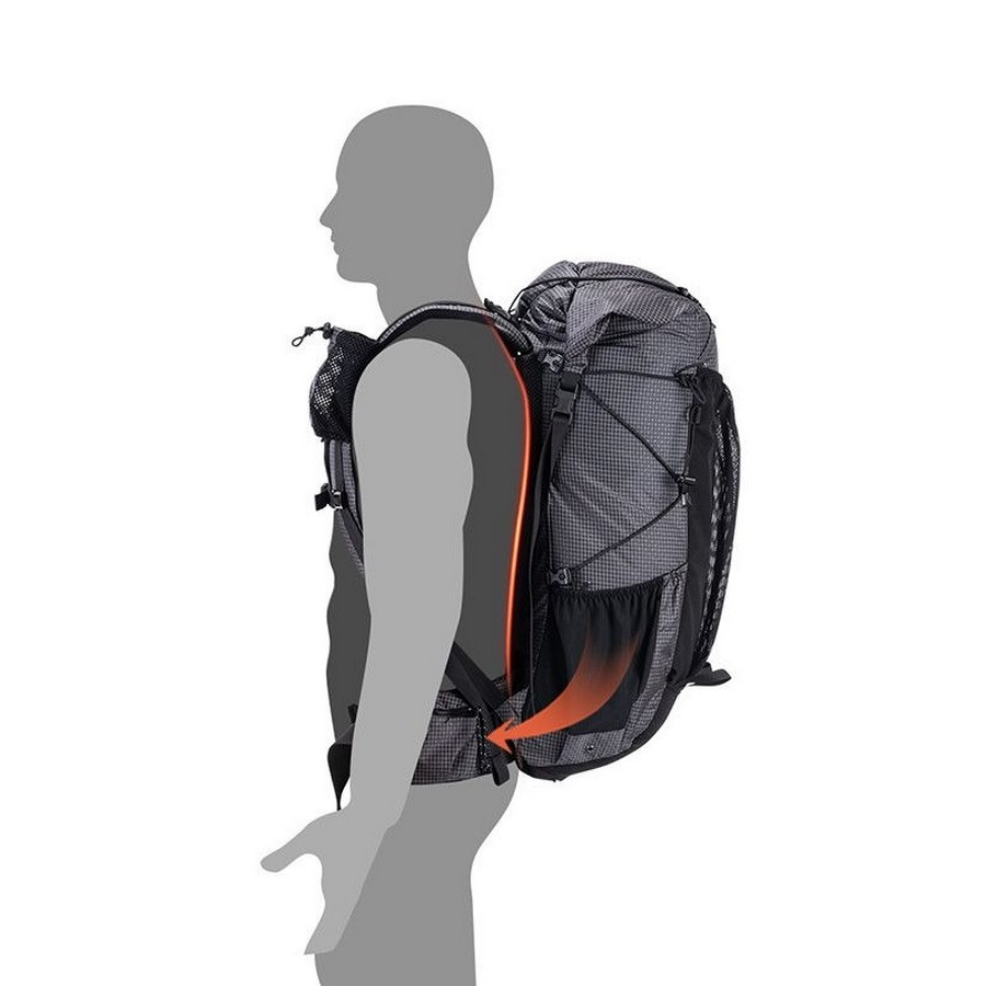 Рюкзак туристический Rock NH19BP095 Naturehike 6927595761649, 60+5 л, графит в клеточку