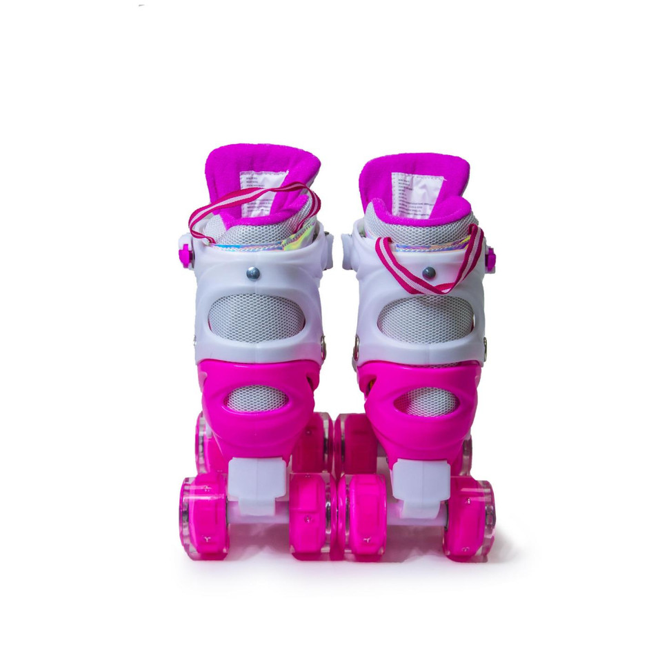 Детские ролики-квады Scale Sports 1973601611 розовый, с подсветкой, размер 34-37