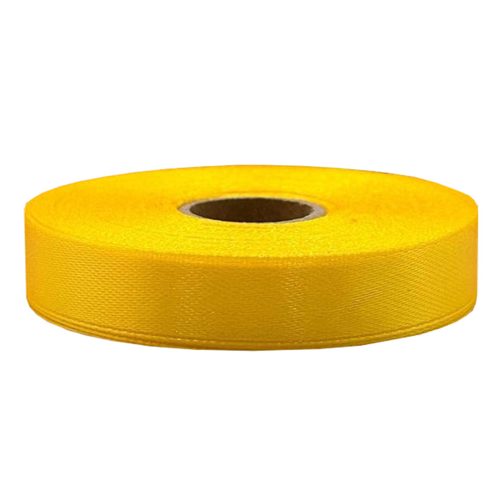 Атласная лента для рукоделия Bambi АБ-140, 0,6 см x 23 м, теплый желтый