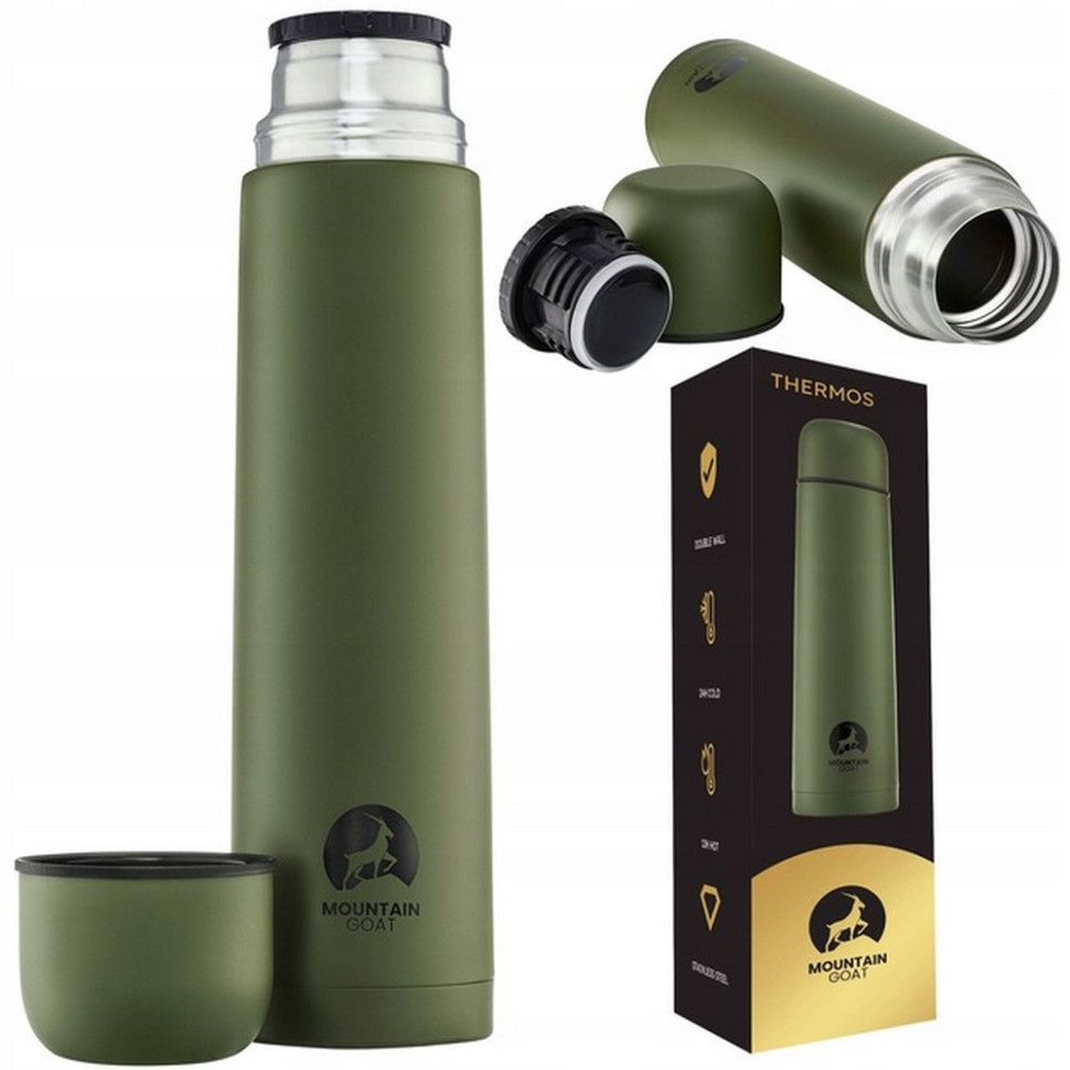 Термос туристичний Mountain Goat P-5907739315779 Navy Green 1 л