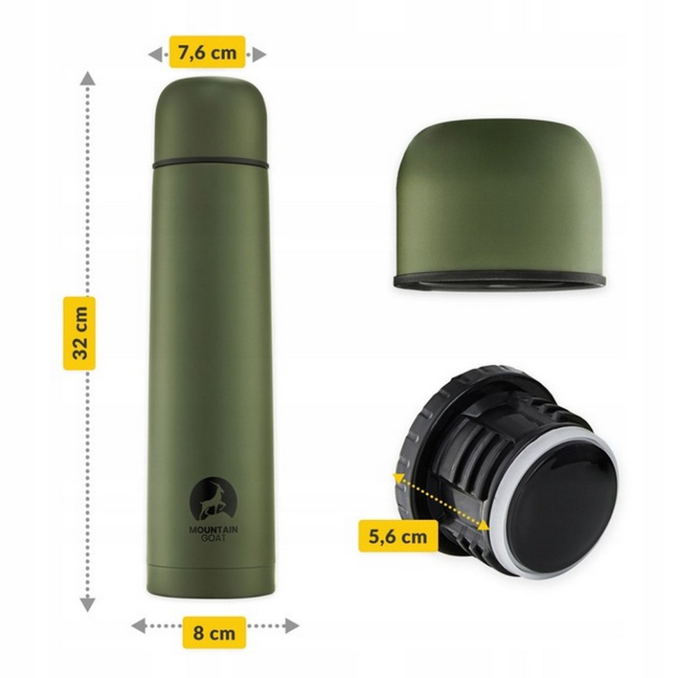 Термос туристичний Mountain Goat P-5907739315779 Navy Green 1 л