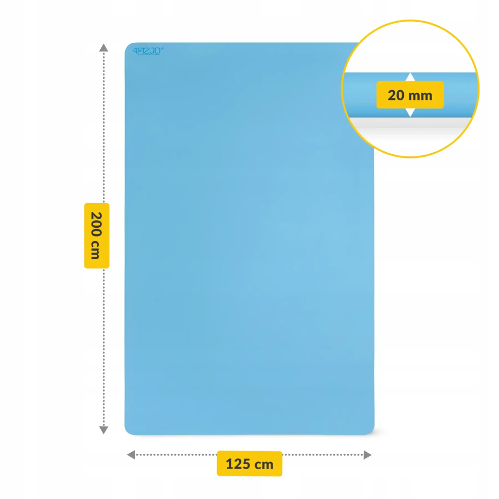 Коврик для йоги TPE Gigant 4FIZJO P-5907739318985 голубой 200 x 125 x 2 см 