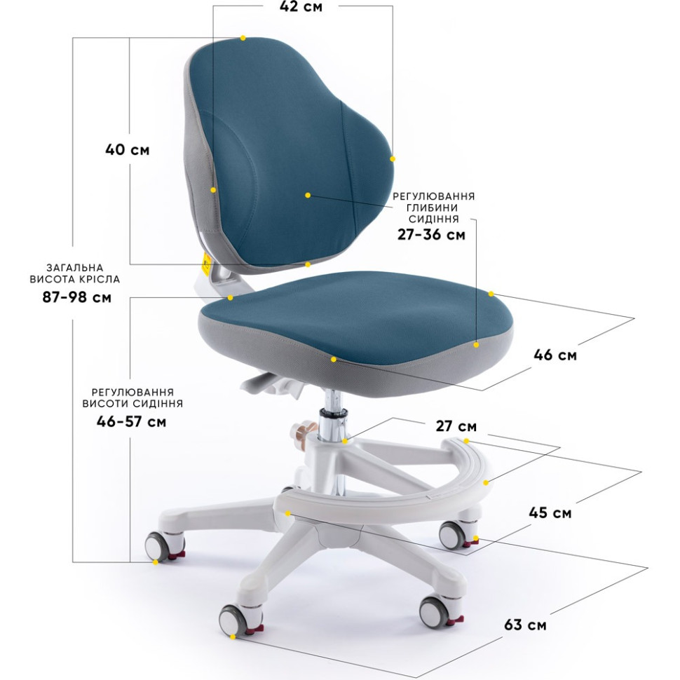 Дитяче крісло Mio Classic Evo-Kids Y-405 DB, Dark blue
