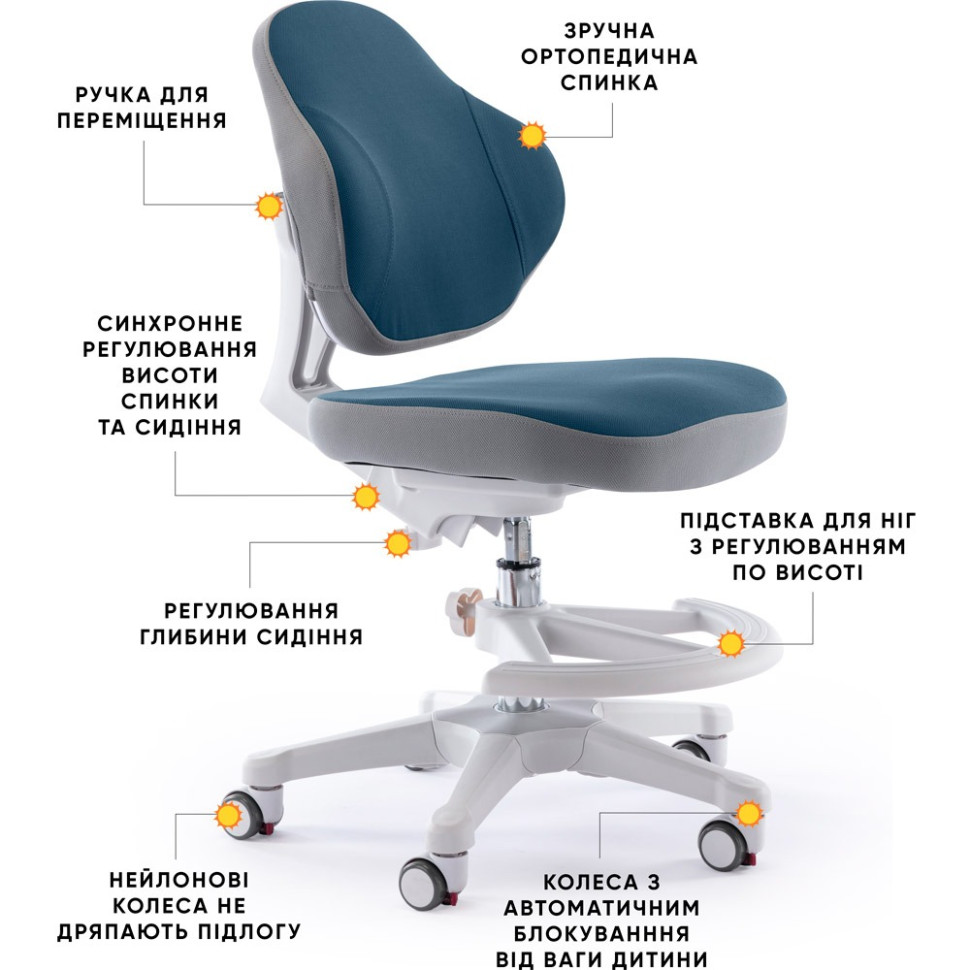 Дитяче крісло Mio Classic Evo-Kids Y-405 DB, Dark blue