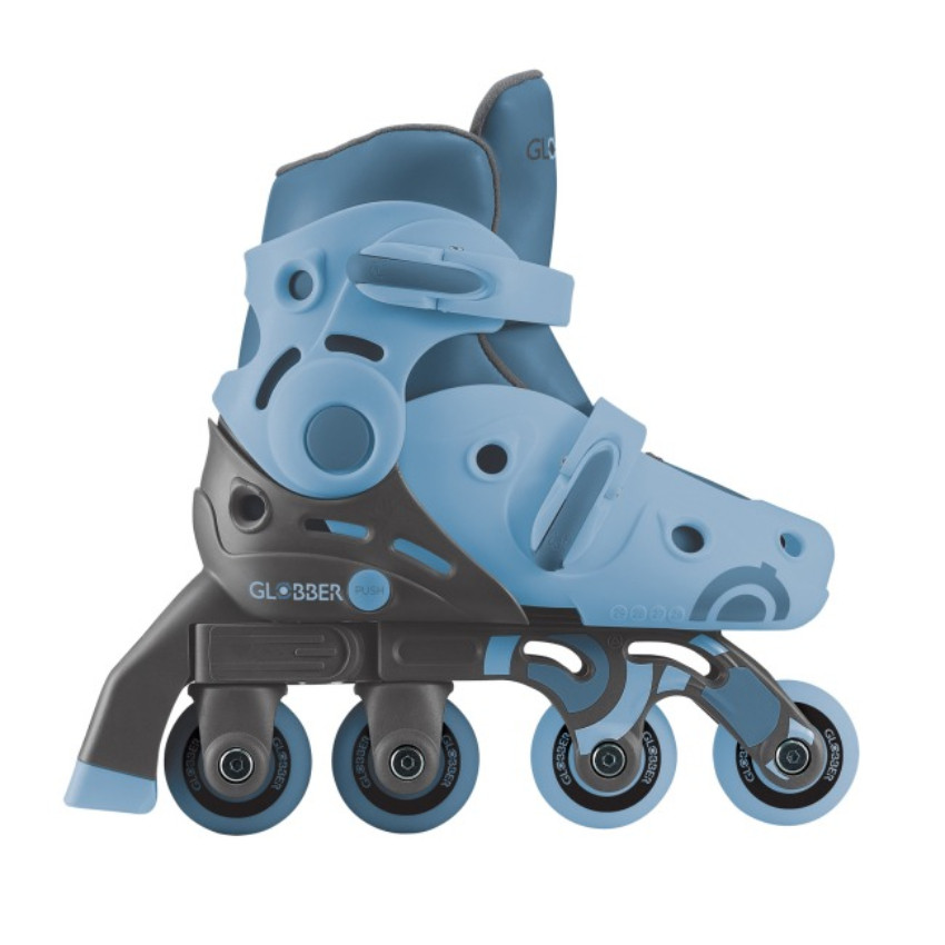 Роликовые коньки 2в1 GLOBBER 780-200 серо-синие р.26-29, до 20кг, 3+