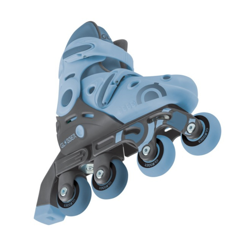 Роликовые коньки 2в1 GLOBBER 780-200 серо-синие р.26-29, до 20кг, 3+