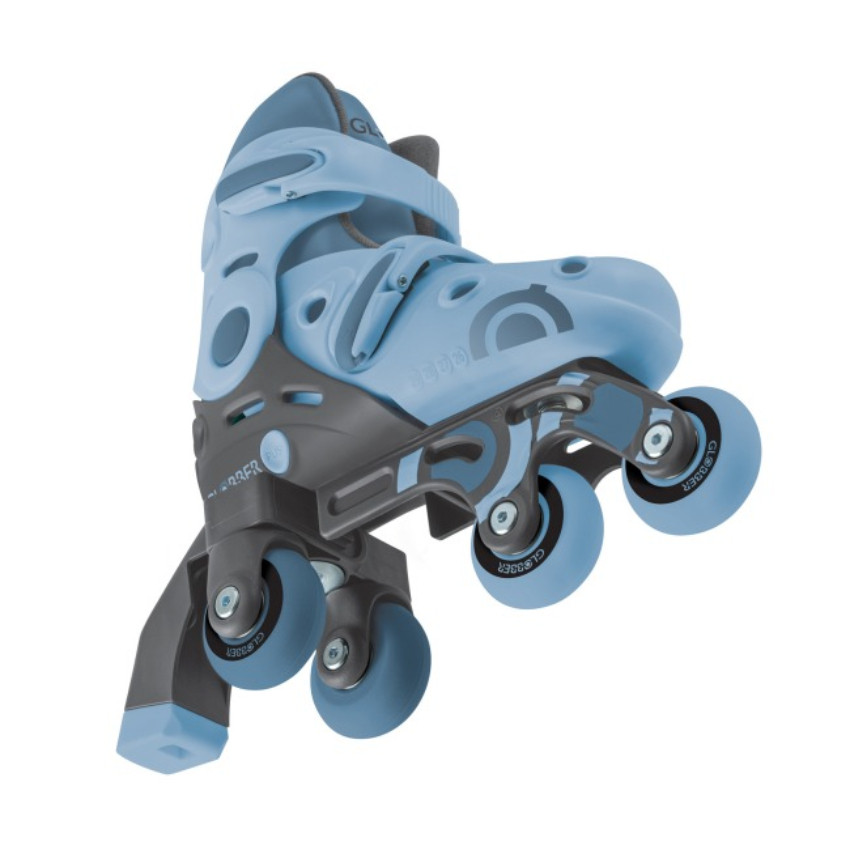 Роликовые коньки 2в1 GLOBBER 780-200 серо-синие р.26-29, до 20кг, 3+