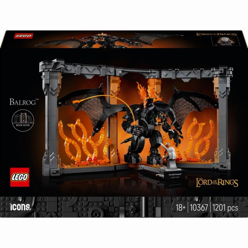 Конструктор Icons Володар перснів: Балроґ. Книжковий куточок LEGO 10367, 1201 деталь