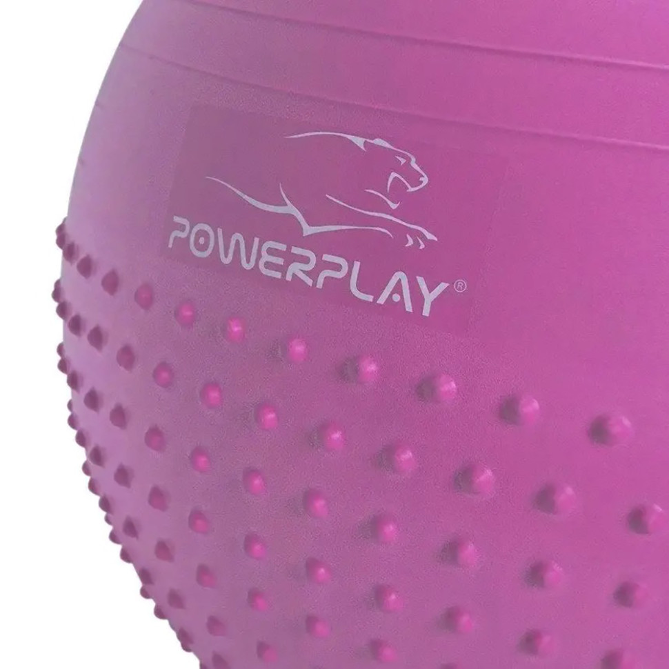 Мяч для фитнеса PowerPlay PP_4003_75cm_Light-purple, насос