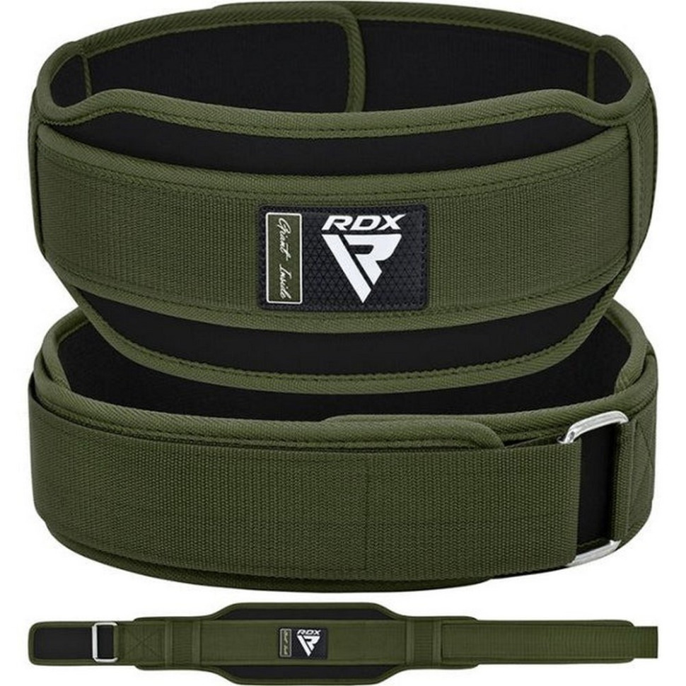Пояс для важкої атлетики RX5 Double Belt RDX Inc Limited WBD-RX5AG-S, неопреновий, Army Green, S