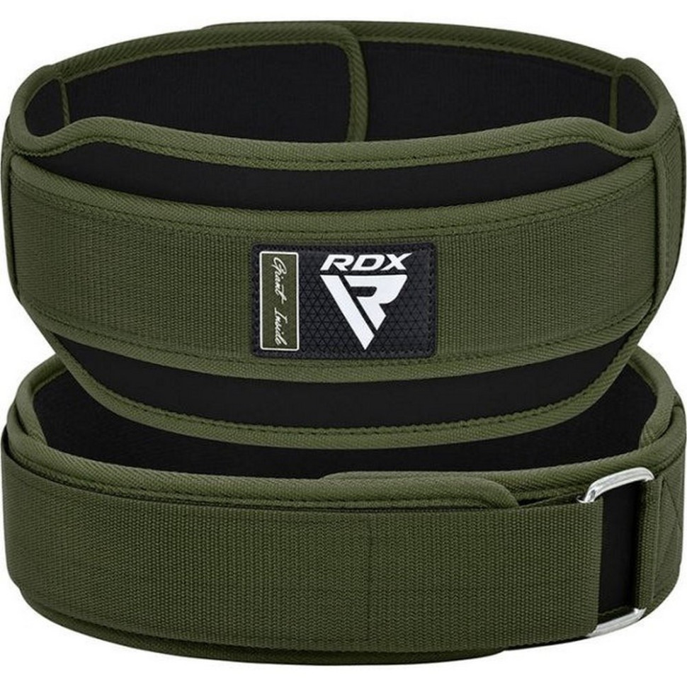 Пояс для важкої атлетики RX5 Double Belt RDX Inc Limited WBD-RX5AG-S, неопреновий, Army Green, S