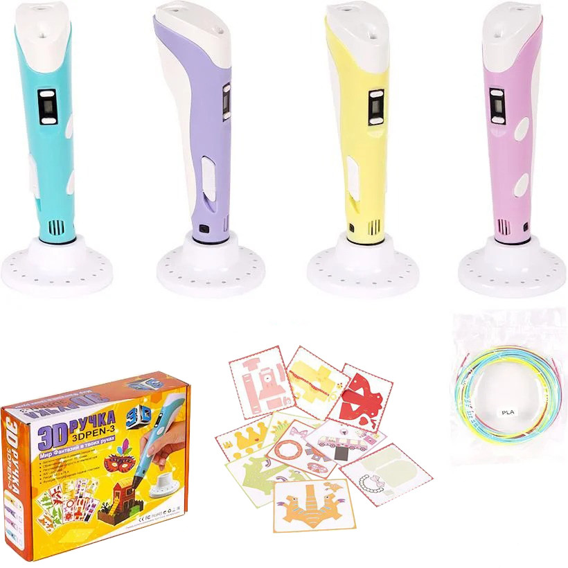 3D ручка Bambi DX008 зі стрижнями, USB кабель