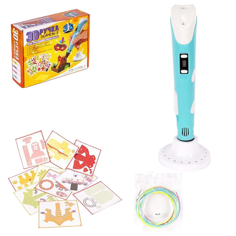 3D ручка Bambi DX008 зі стрижнями, USB кабель