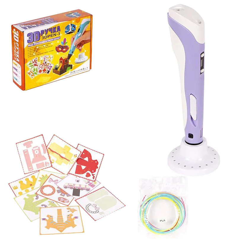 3D ручка Bambi DX008 зі стрижнями, USB кабель