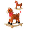 Лошадка-качалка для детей Bambi MP 0086-7 на колесах, 60х34х58 см, звук(цокот/ржание), подвижный рот/хвост