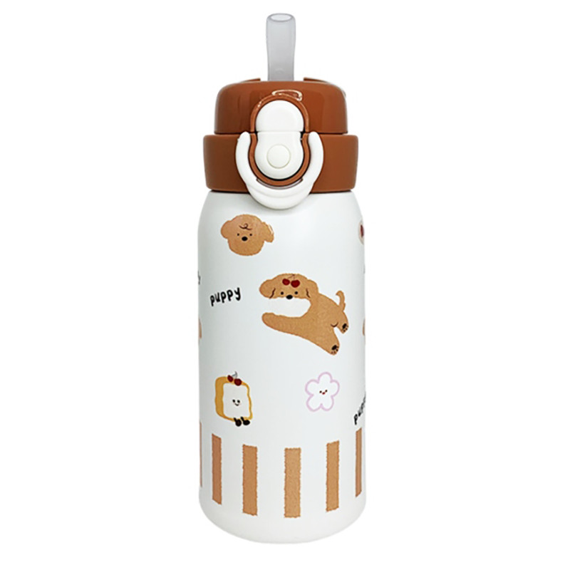 Дитячий термос-поїлка Mega Zayka MGZ-0334(Brown) коричневий, 350 мл