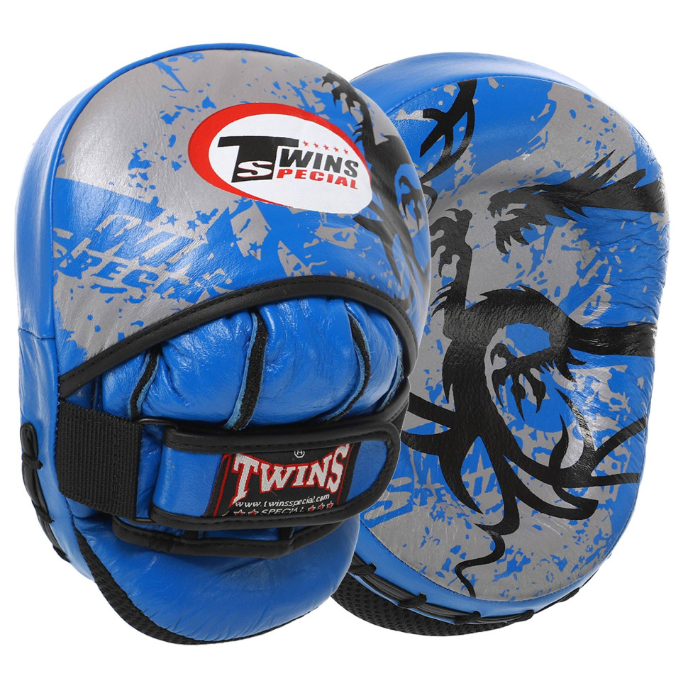 Лапи для боксу та єдиноборств Twins Special TW4-BLUE синій 2 шт 23x18x6 см