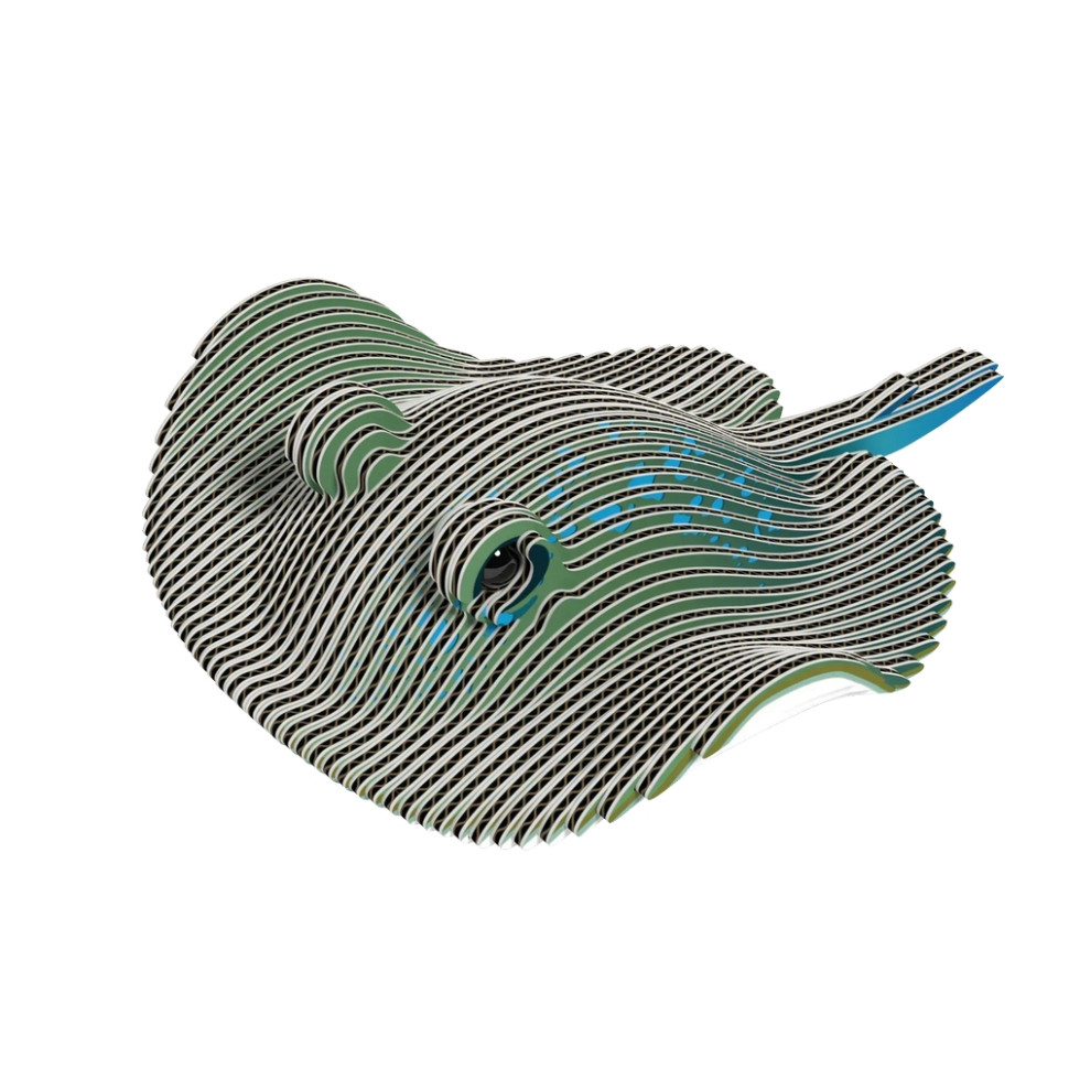 Збірна картонна 3D модель Зоопарк: Скат EUGY XEG-102, 8х8х11 см