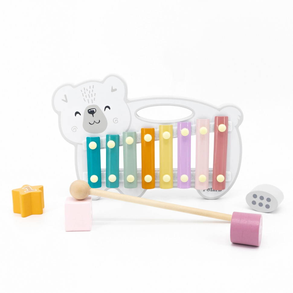Музична іграшка Ксилофон-ведмедик Viga Toys PolarB 44026 дерев'яний
