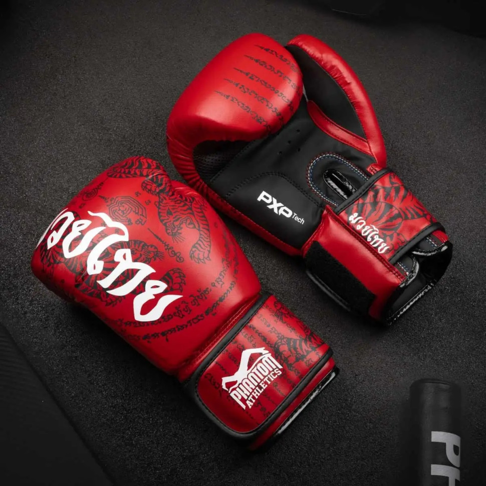 Боксерські рукавиці Muay Thai Phantom PHBG2505-14 Red 14 унцій (бинти в подарунок)