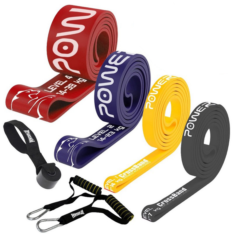 Эспандер-петля (резинка для фитнеса и кроссфита) PowerPlay PP_0024 в наборе 4 штуки