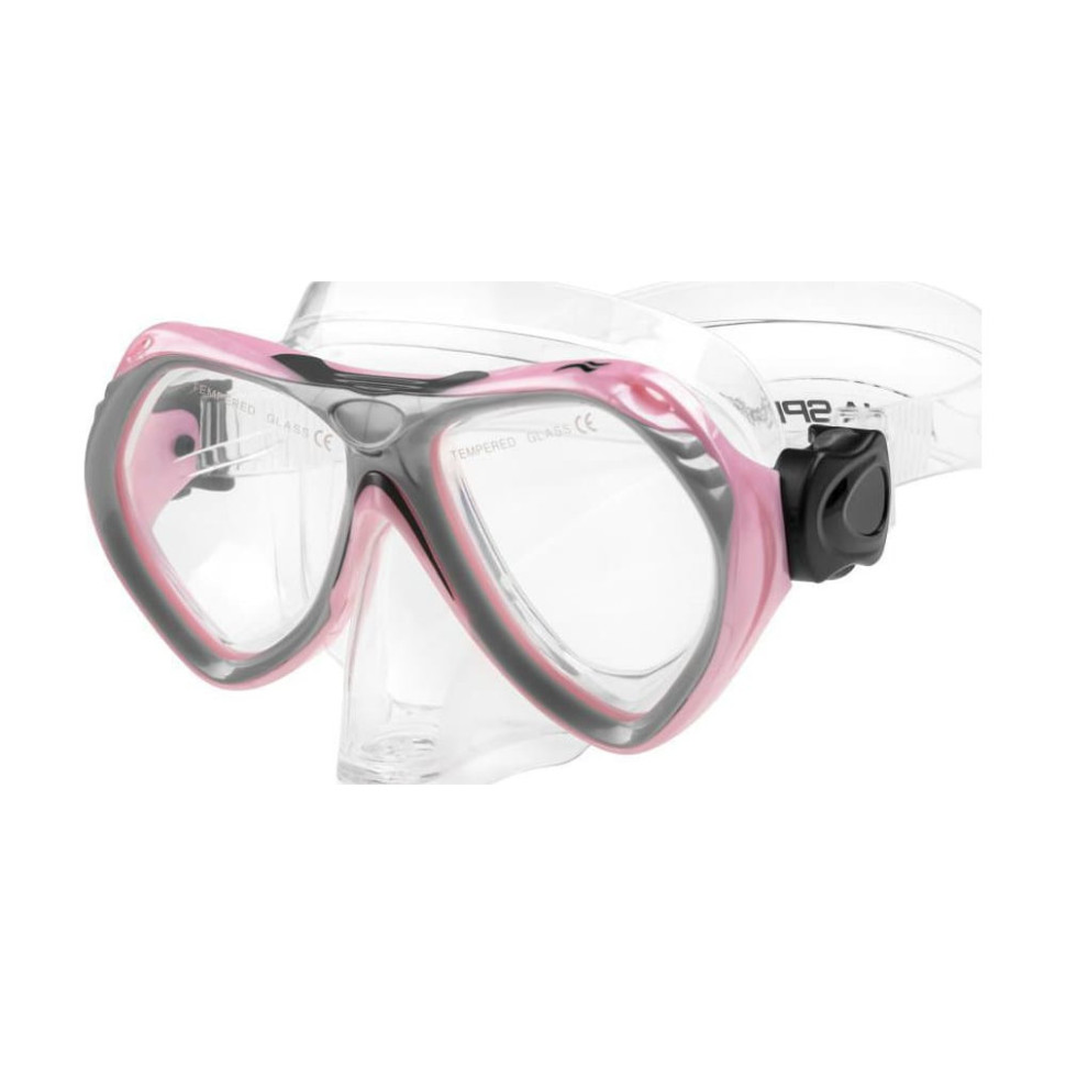 Набір маска і трубка AURA + EVO Aqua Speed 605-03 рожевий, One Size