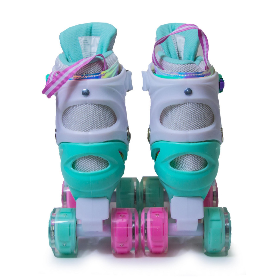 Детские ролики-квады Scale Sports 754992869 тиффани, с подсветкой, размер 30-33