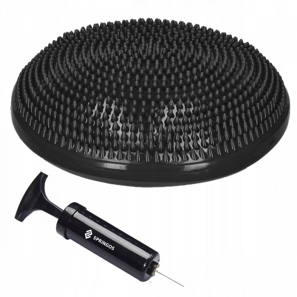 Балансувальна подушка Springos FA0080 Black, (сенсомоторна), масажна