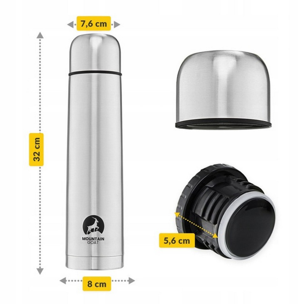 Термос туристичний Mountain Goat P-5907739315755 Silver 1 л
