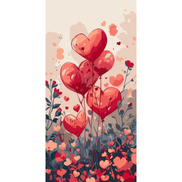 Картина по номерам "Воздушные сердца" Art Craft 16517-AC 40х80 см