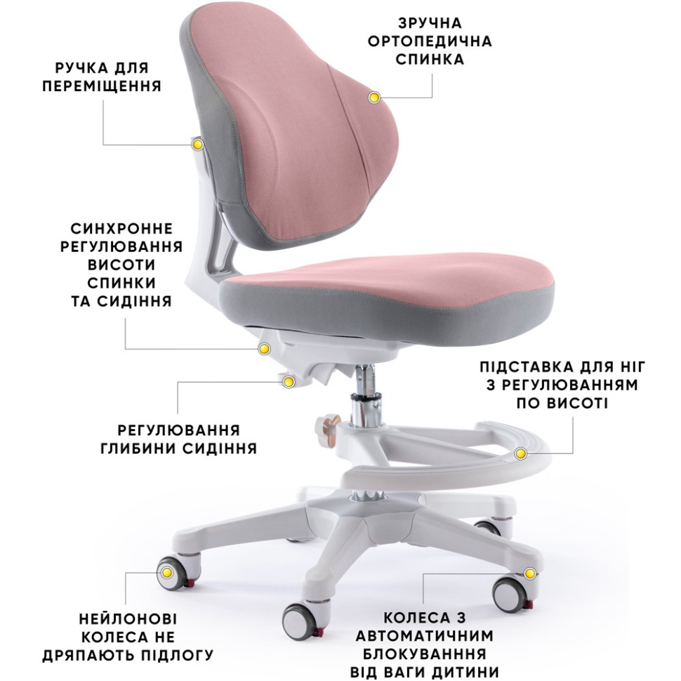Дитяче крісло Mio Classic Evo-Kids Y-405 DP, Dark pink