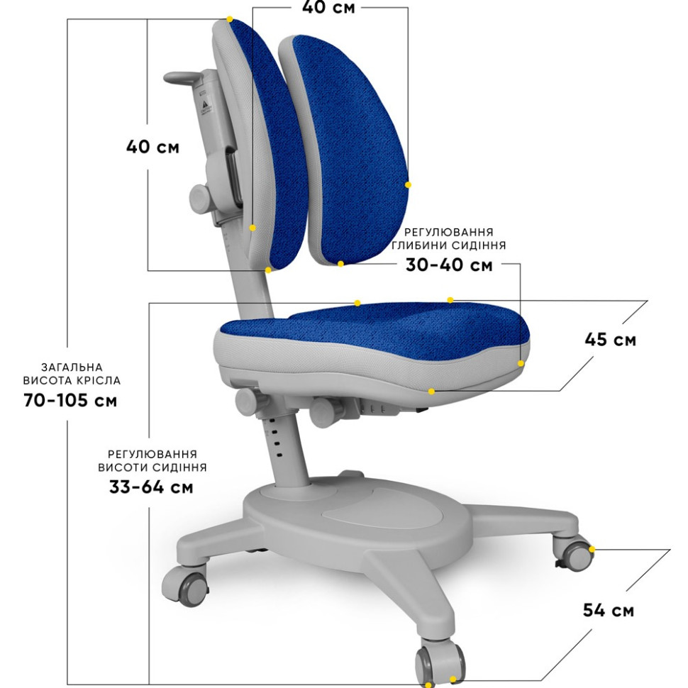 Детское кресло Onyx Duo Mealux Y-115 DGB, Dark blue