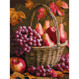 Картина по номерам "Осенние фрукты" Идейка KHO5725, 30x40 см Картина по номерам "Осенние фрукты" Идейка KHO5725, 30x40 см