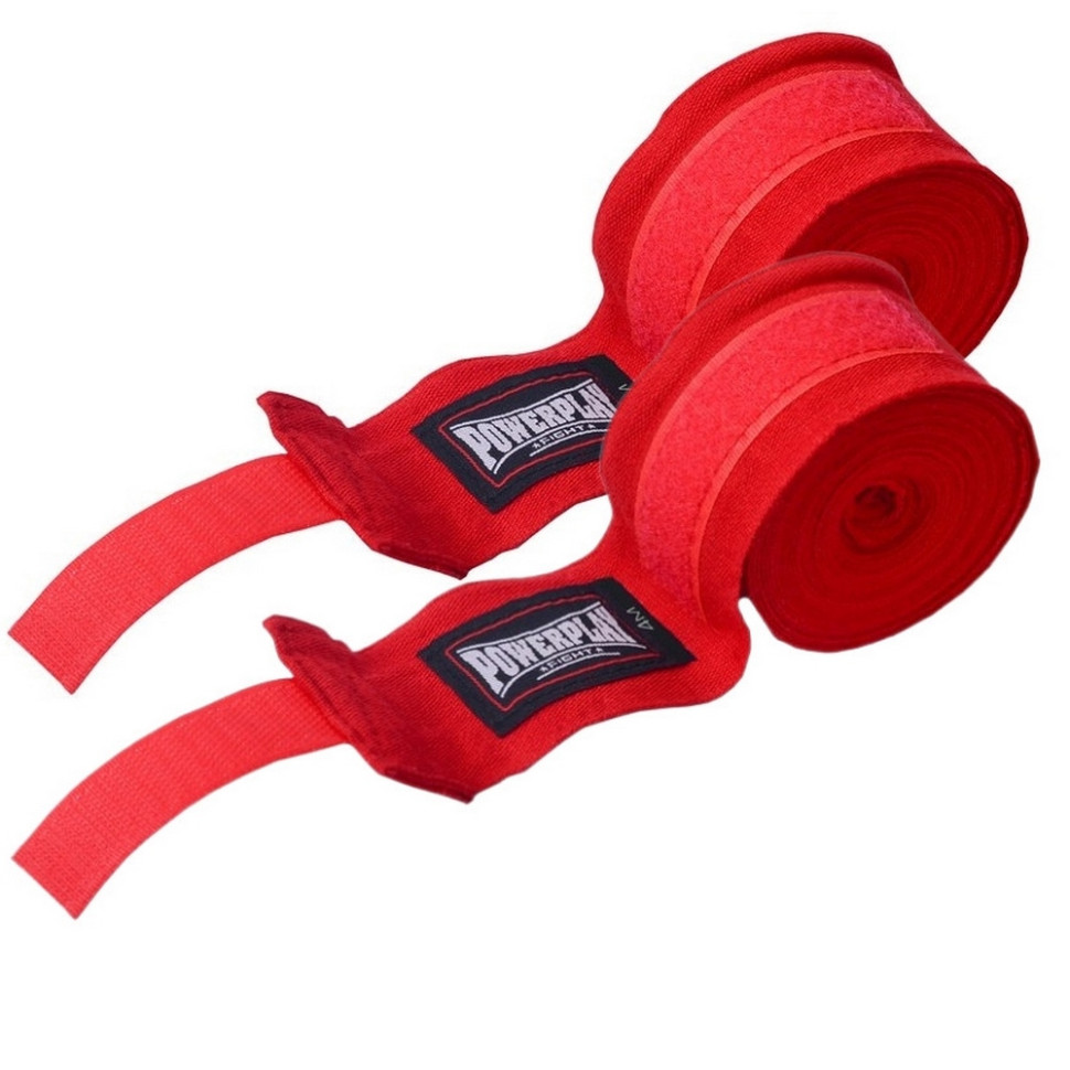 Бинти для боксу 3046 Nylon PowerPlay PP_3046_3m_Red, розмір 3 метра