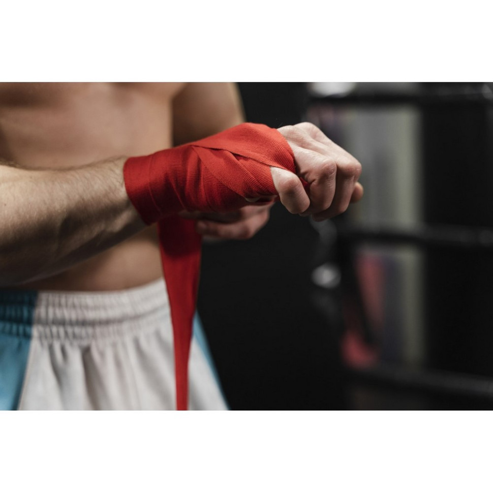 Бинти для боксу 3046 Nylon PowerPlay PP_3046_3m_Red, розмір 3 метра